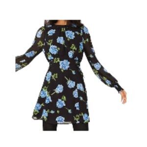 Free People Samantha Lace-Up Mini Dress Black Combo XL NWT